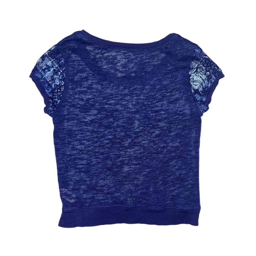 JUSTICE Girl's Blue Short Sleeve Top Size 10